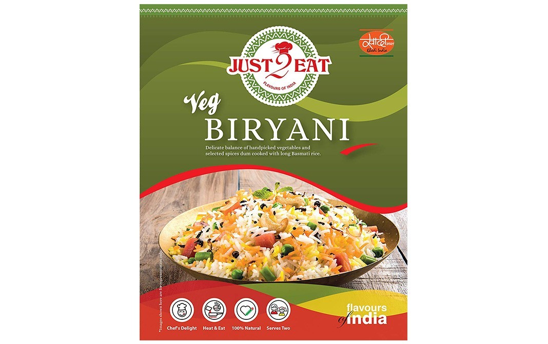 Just2Eat Veg Biryani    Box  250 grams
